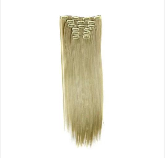 “Luxe Silk Crown" – 23” (6pc) Straight Clip-In Extensions (butter blonde)