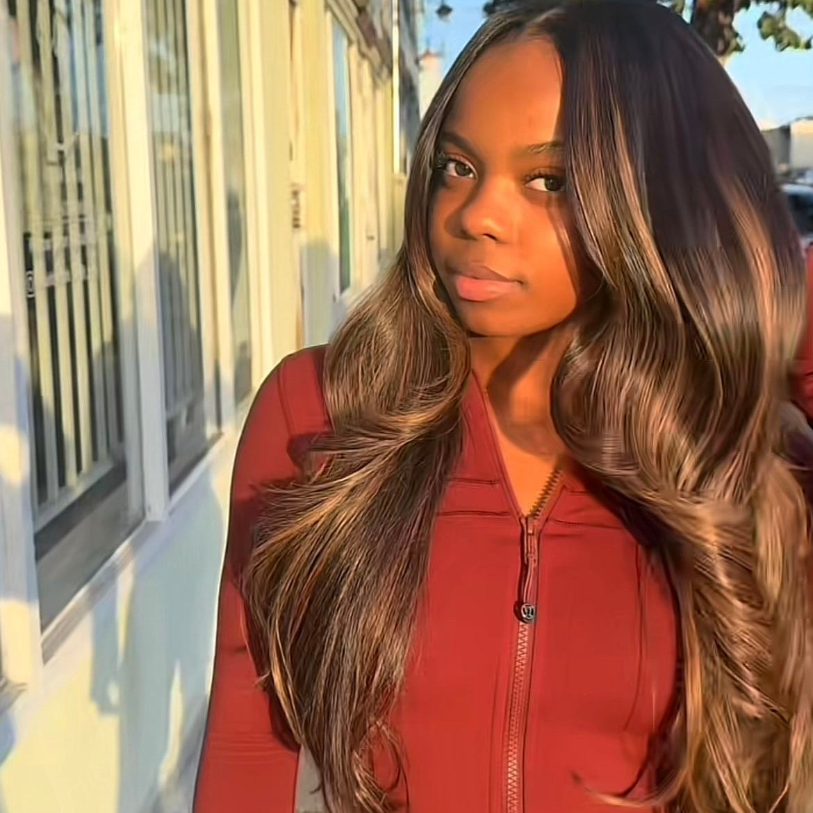 “Crown Braid” – 22" Premium Kanekalon Lace-front Wig