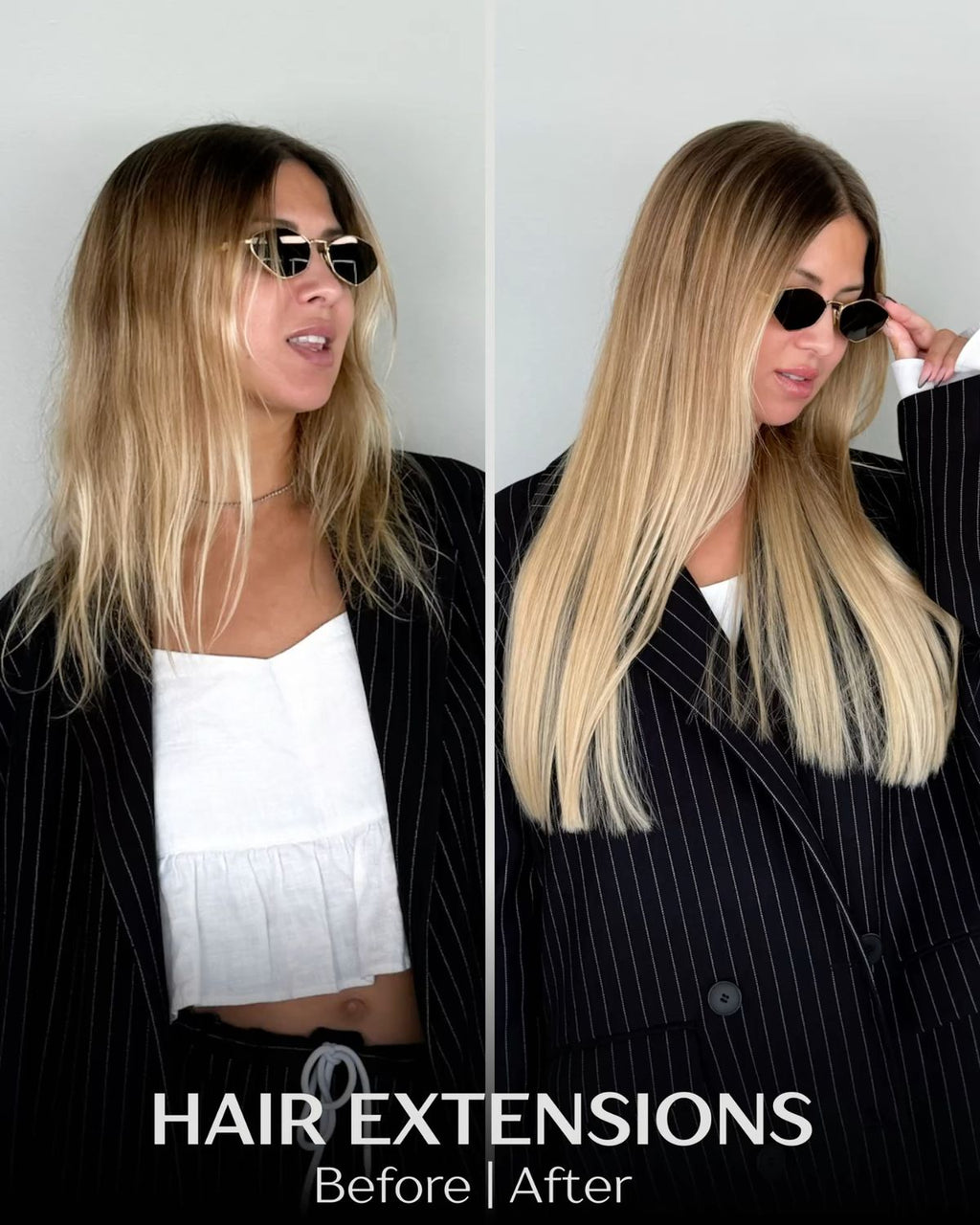 “Platinum Queen" – 20” (7pc) Clip-In Extensions (platinum blonde)