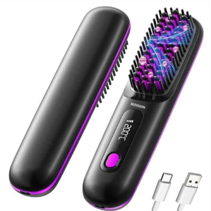 "Smooth Operator" – Ionic Portable Heated Straightening Brush (LED Display)