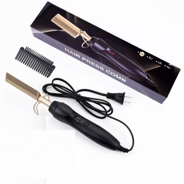 "Heat Queen" – Electric Straightening Hot Comb for Hair & Wigs