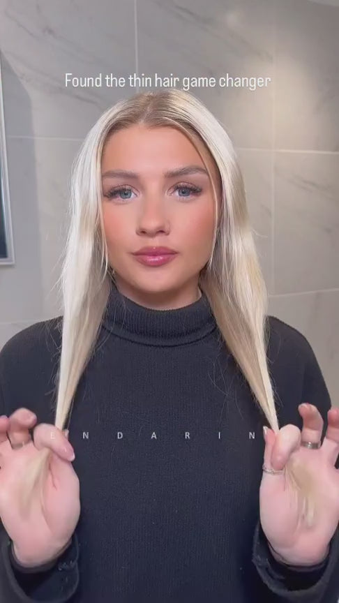 “Platinum Queen" – 20” (7pc) Clip-In Extensions (platinum blonde)