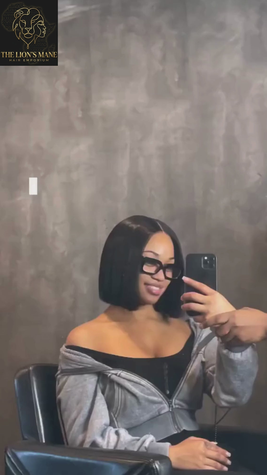 "The Lioness Bob" – 8" HD Frontal Wig (black)